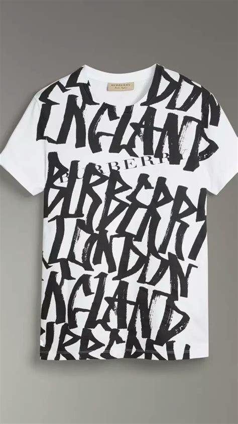 burberry graffiti print t-shirt|T.